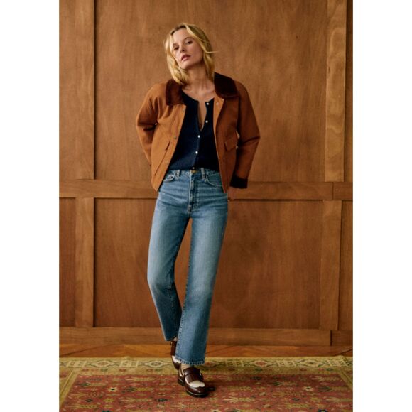 SEZANE, Women's Jeans, L'ICONIQUE DROIT DENIM, Blue, Size FR 40, US 8, NWT - Picture 10 of 11